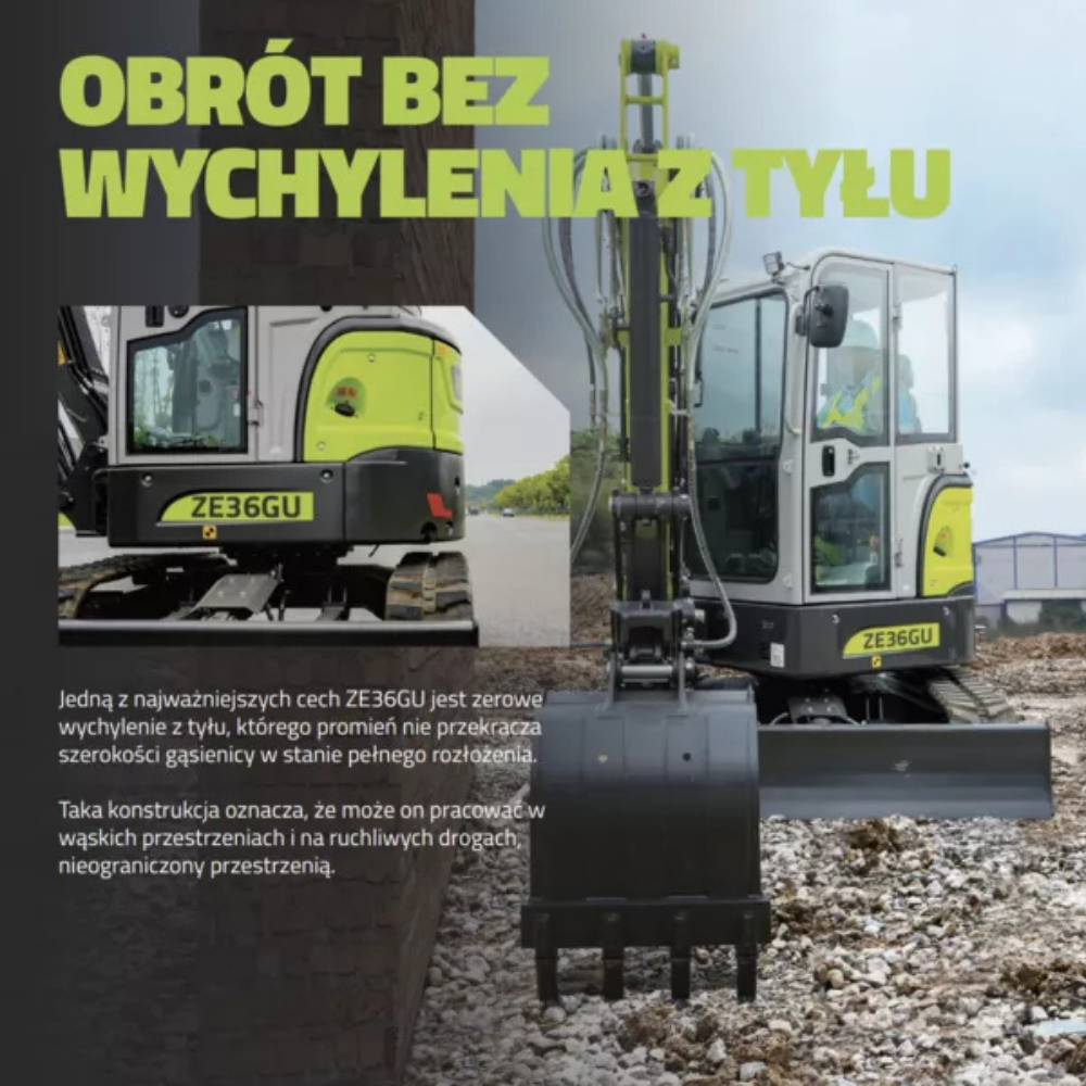 Minikoparka gąsienicowa ZOOMLION ZE36GU - obrazek 3