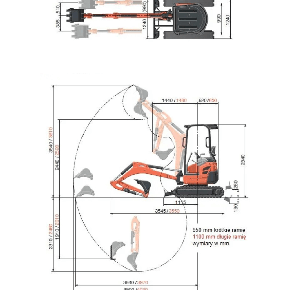 Minikoparka KUBOTA U17-3 - obrazek 7