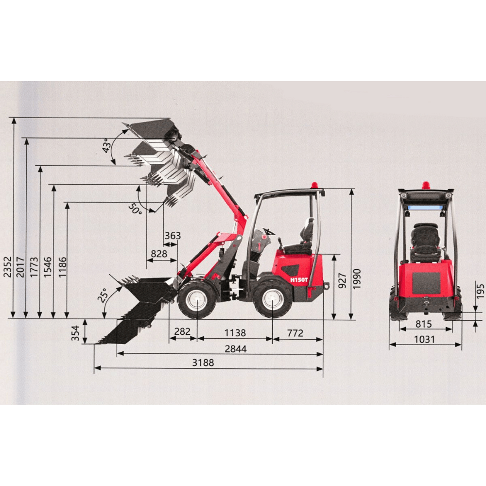 Ładowarka teleskopowa kołowa HERACLES BY LGCM H150T Kubota 25KM - obrazek 2