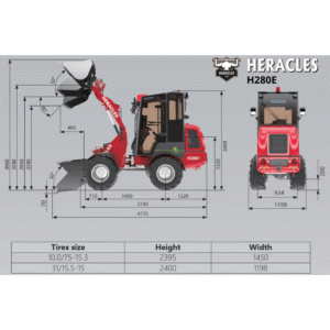 Ładowarka elektryczna kołowa HERACLES H280E - obrazek 2