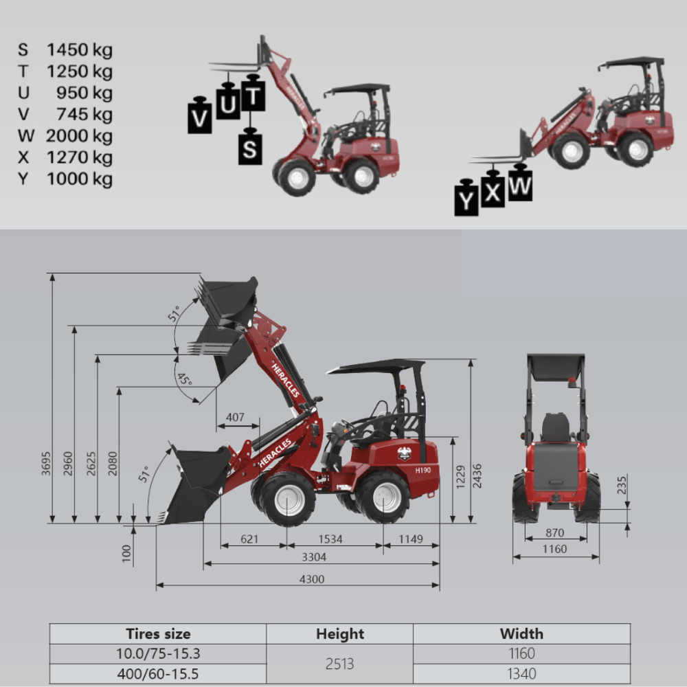 Ładowarka kołowa HERACLES H190 Yanmar 25 KM - obrazek 8
